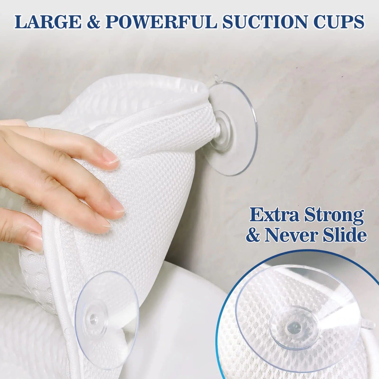 Coussin de Bain de Luxe pour le Soutien du Cou et du Dos