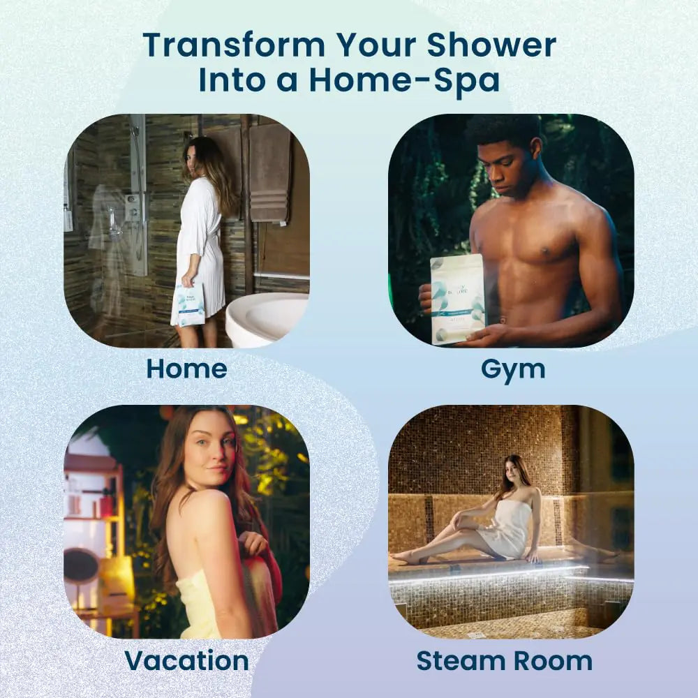 Ensemble de 6 pastilles de douche aromathérapeutiques Body Restore - Coffret de relaxation