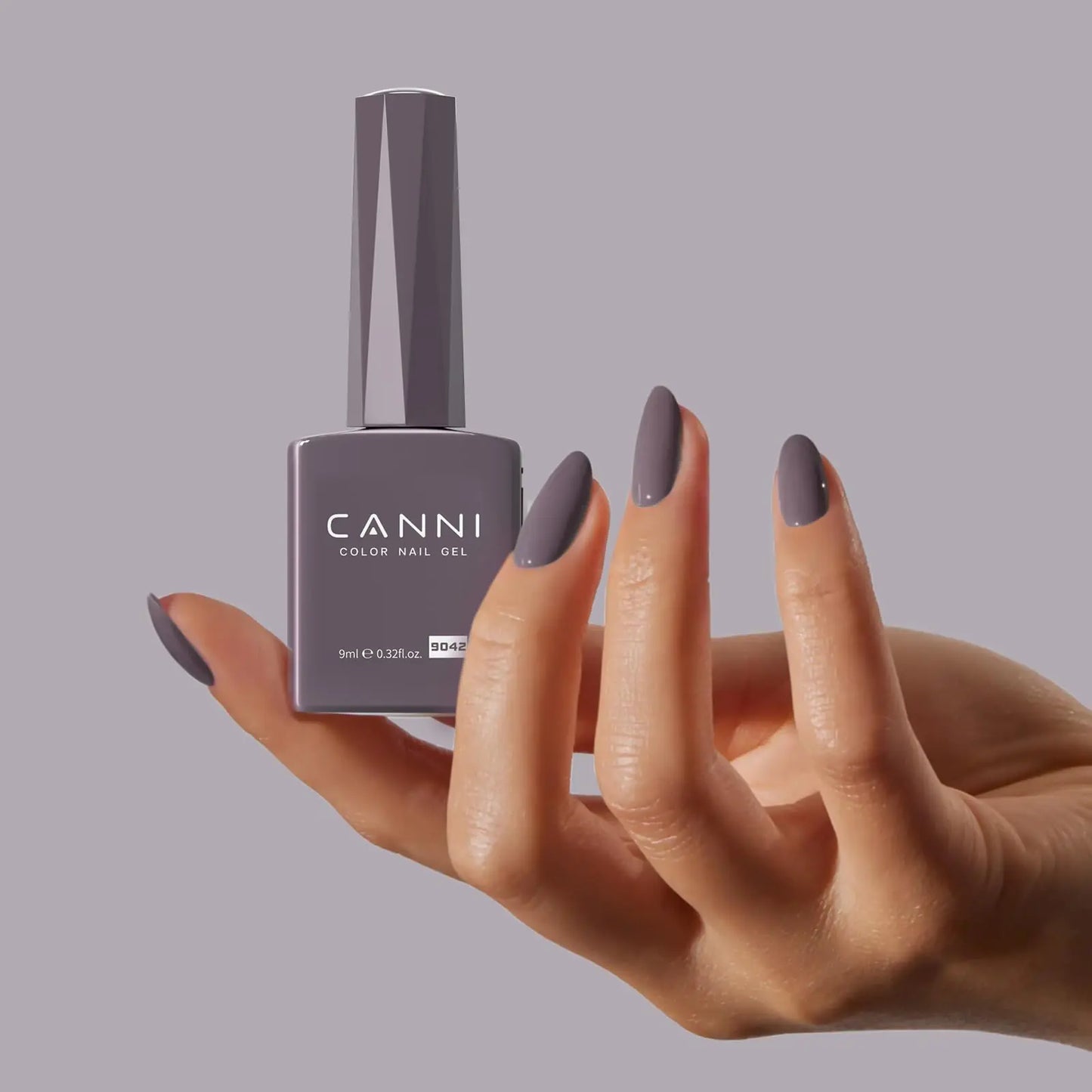 CANNI Dark Grey Gel Nail Polish - High Gloss Finish