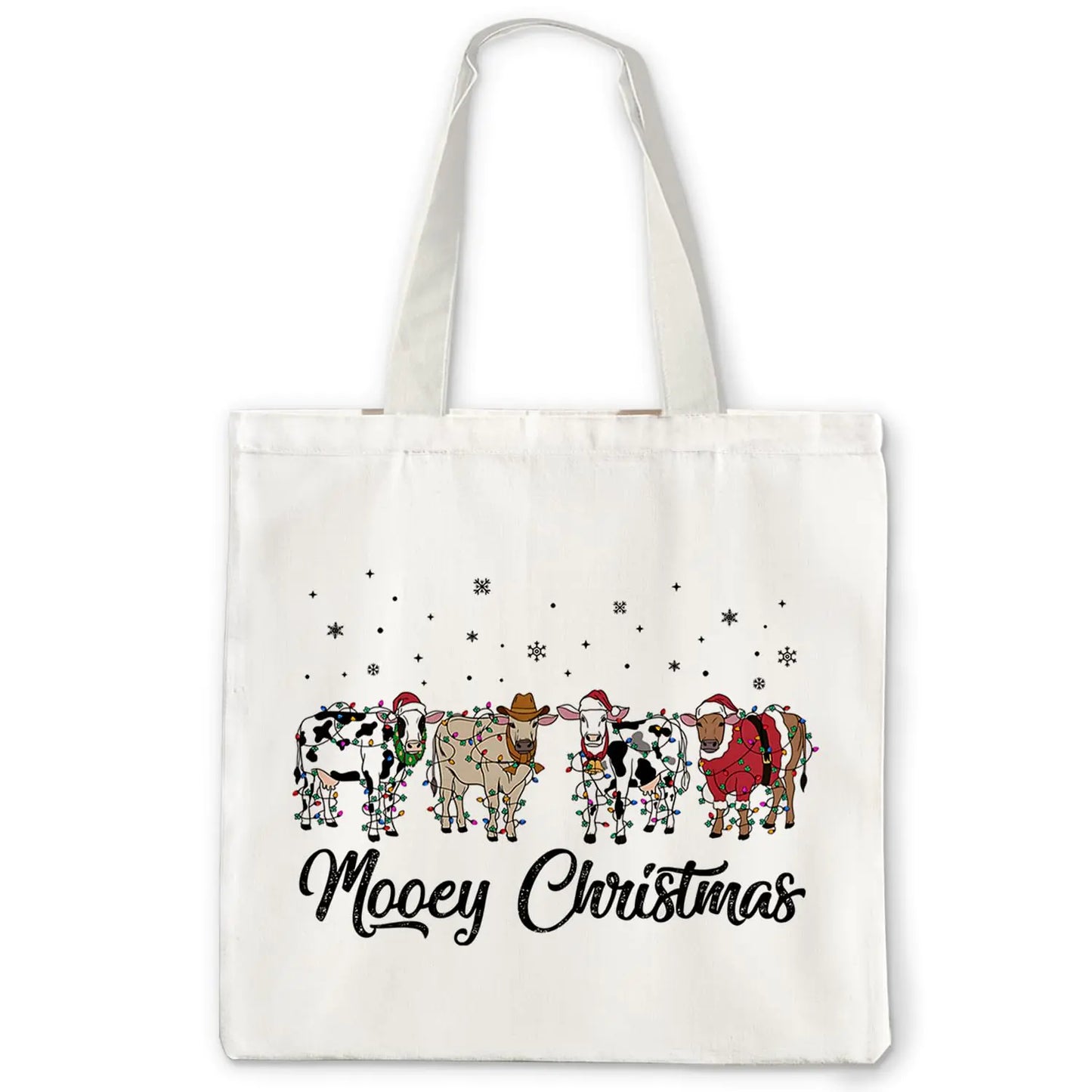 Sac à provisions de Noël OTOUO pour les amoureux des vaches