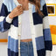 Manteau en Tricot Ample à Coordination de Couleurs pour Femmes