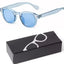 Gafas de sol redondas pequeñas en azul degradado para una protección con estilo