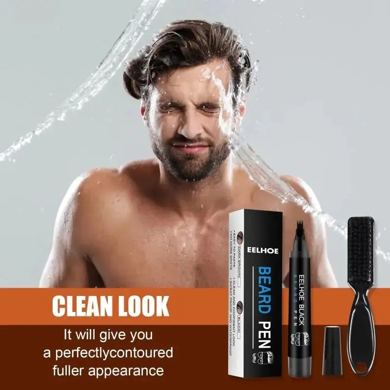 Kit de pinceau et stylo pour embellir la barbe