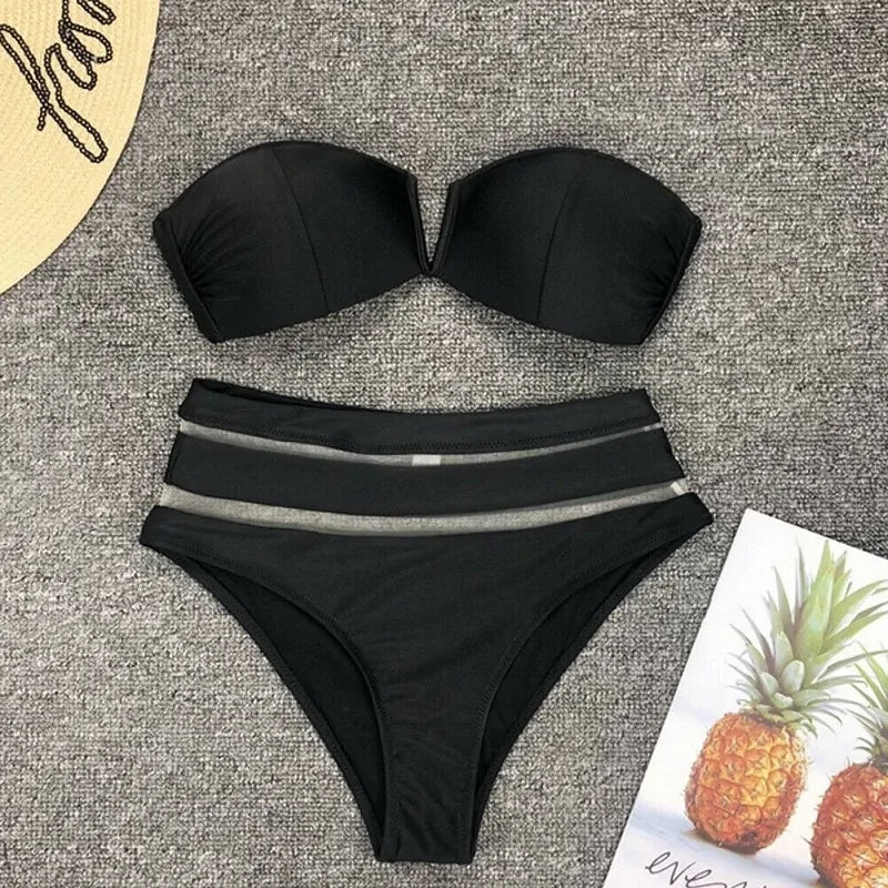 Ensemble de Bikinis avec Coussinets pour Femmes