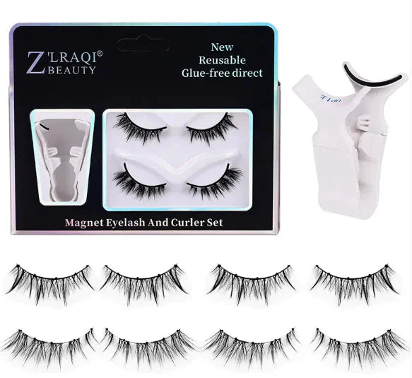 Magnetic Suction False Eyelashes - Non Adhesive & Thick
