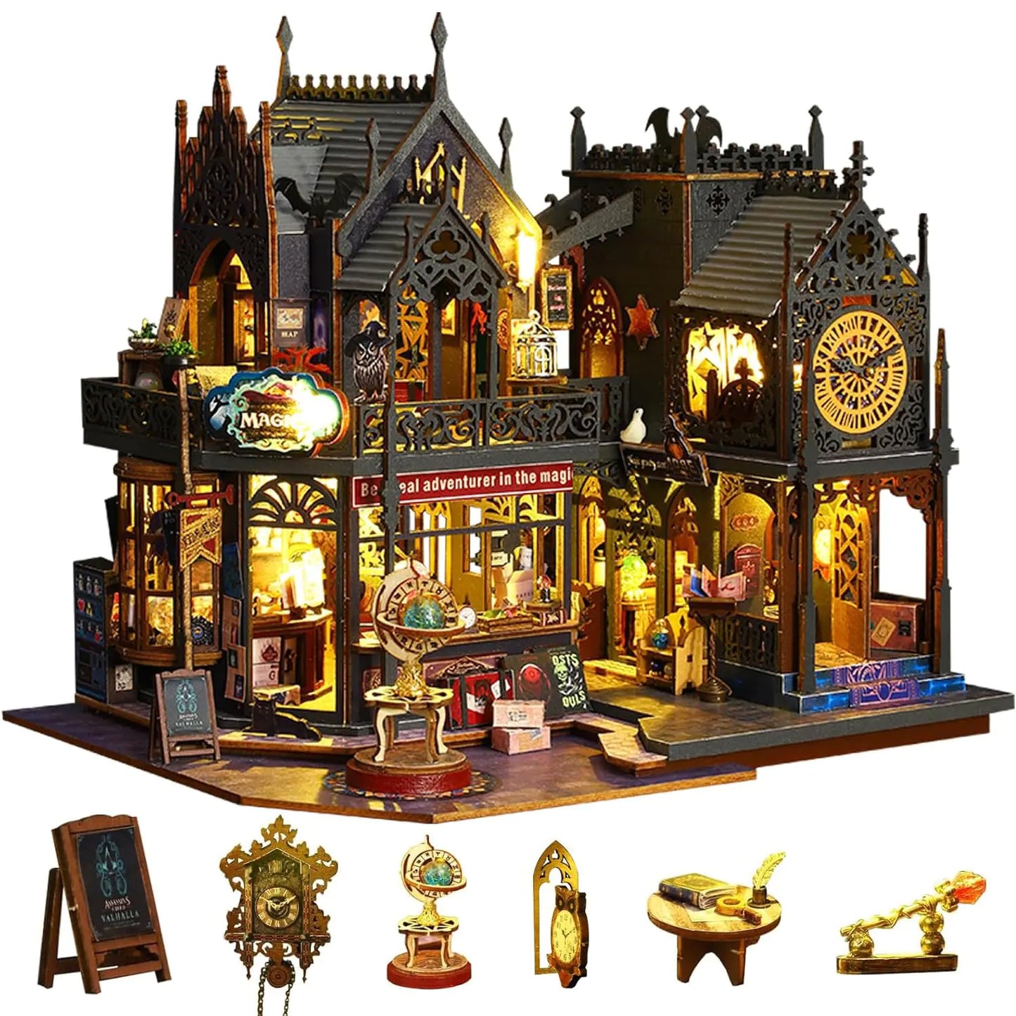 Kit de Maison Miniature DIY Yoyoom - Petite Maison avec Housse Anti-Poussière et Outils