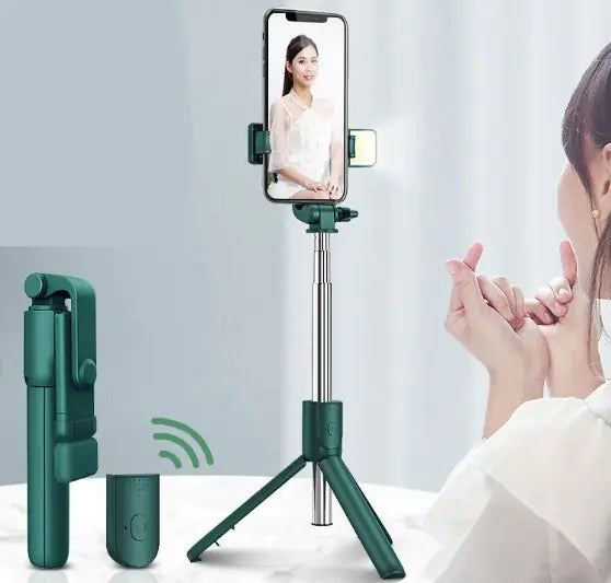LEAPCOVER Selfie Stick Light - Trépied 3-en-1 et Anneau Lumineux