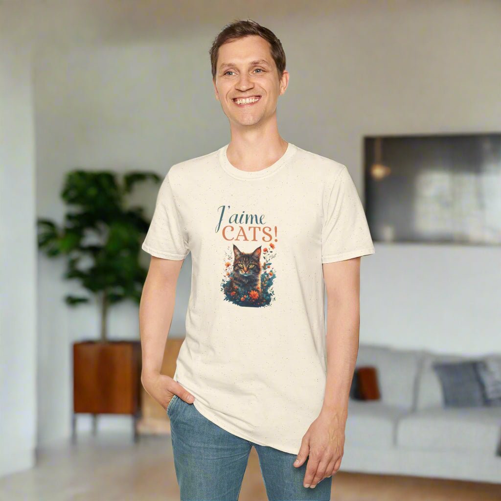 Camiseta Unisex Softstyle J'aime Cats