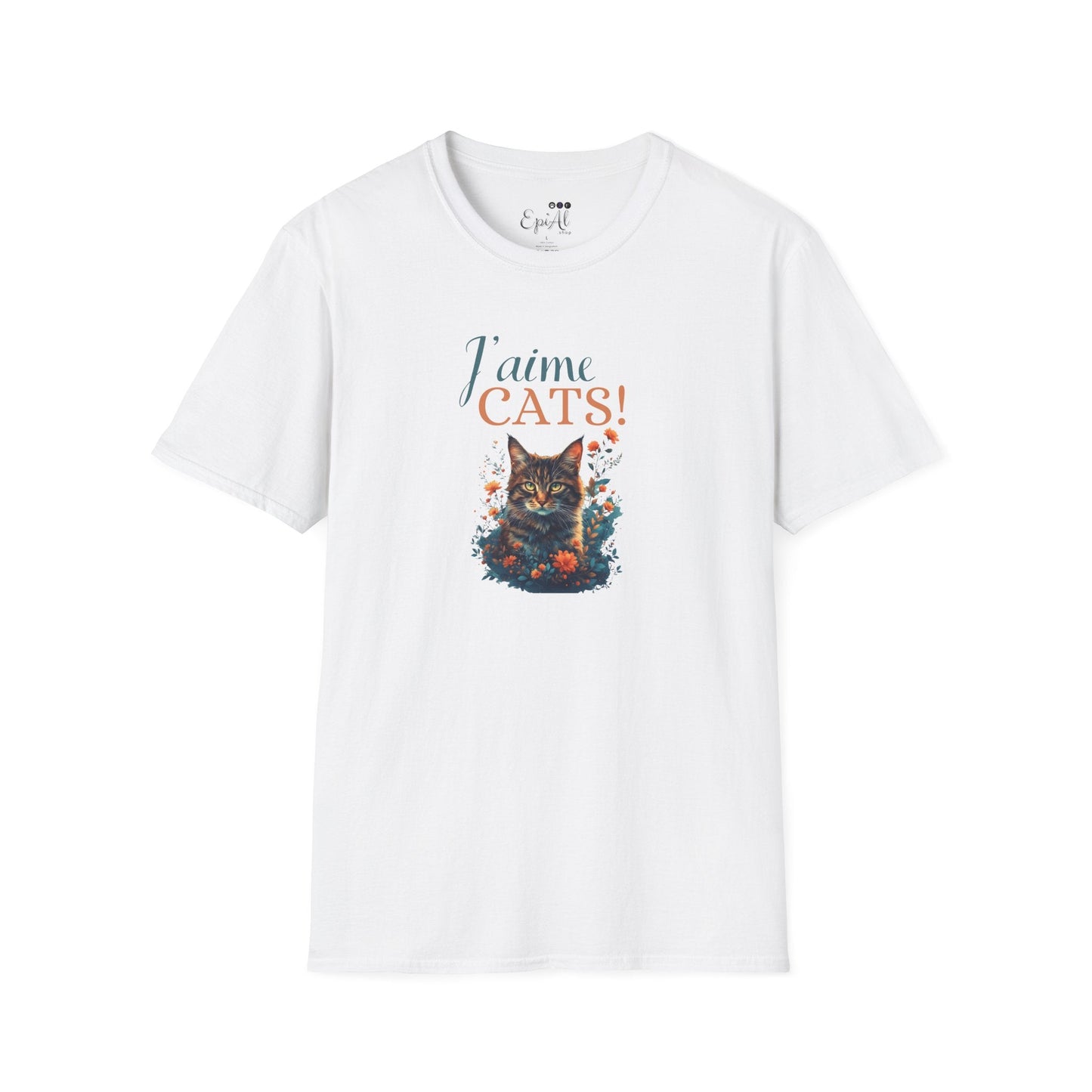 Camiseta Unisex Softstyle J'aime Cats