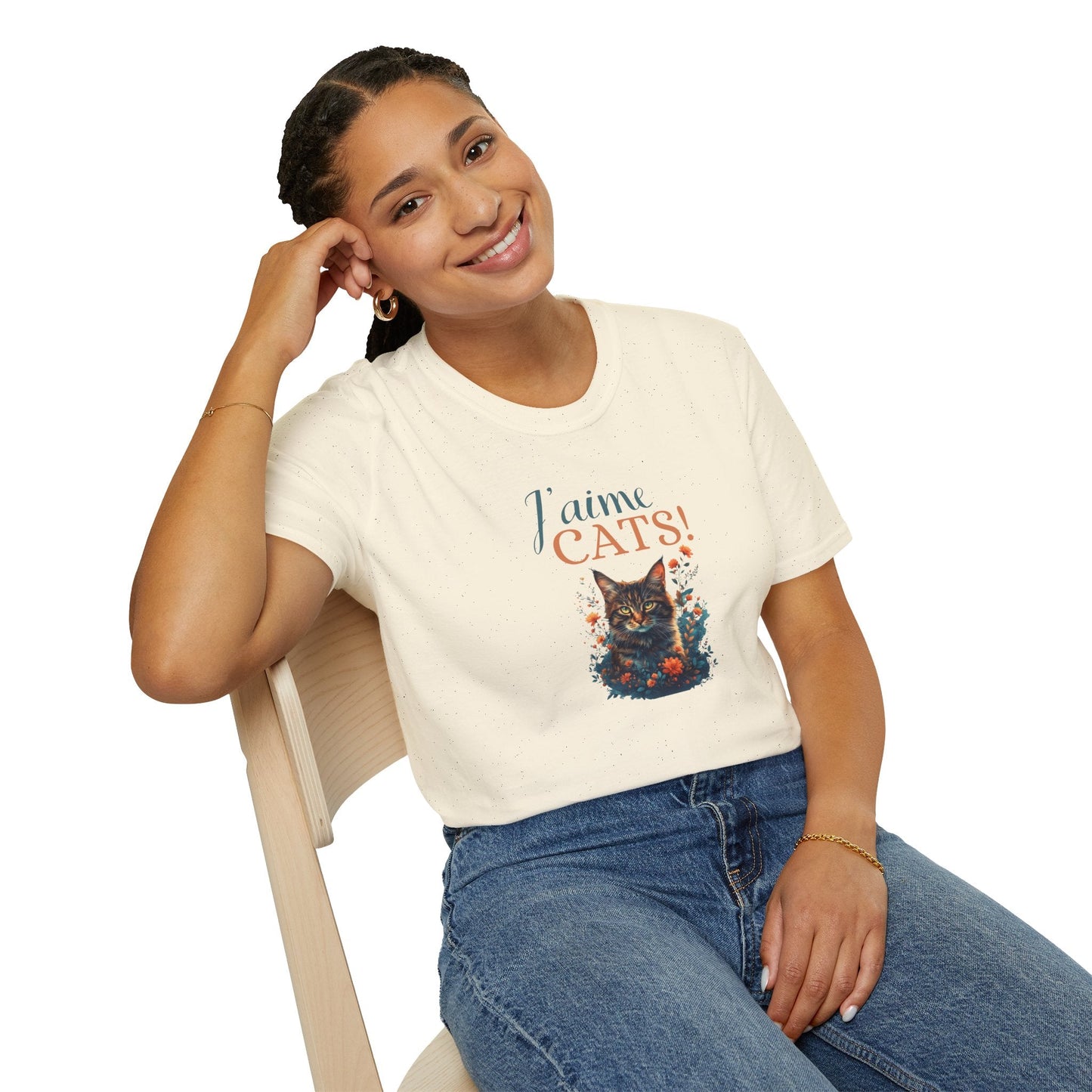 Camiseta Unisex Softstyle J'aime Cats