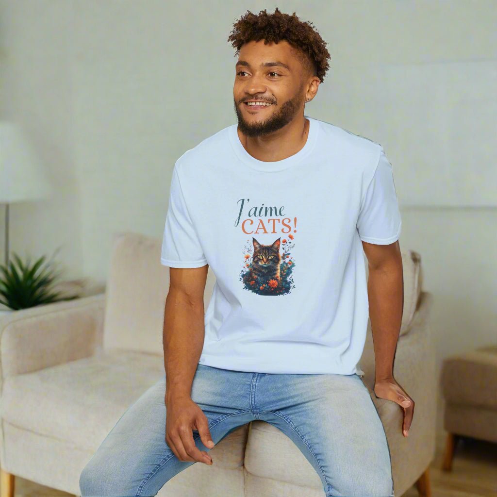 Camiseta Unisex Softstyle J'aime Cats