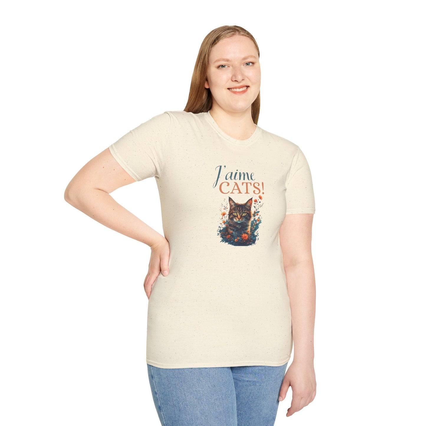 Camiseta Unisex Softstyle J'aime Cats