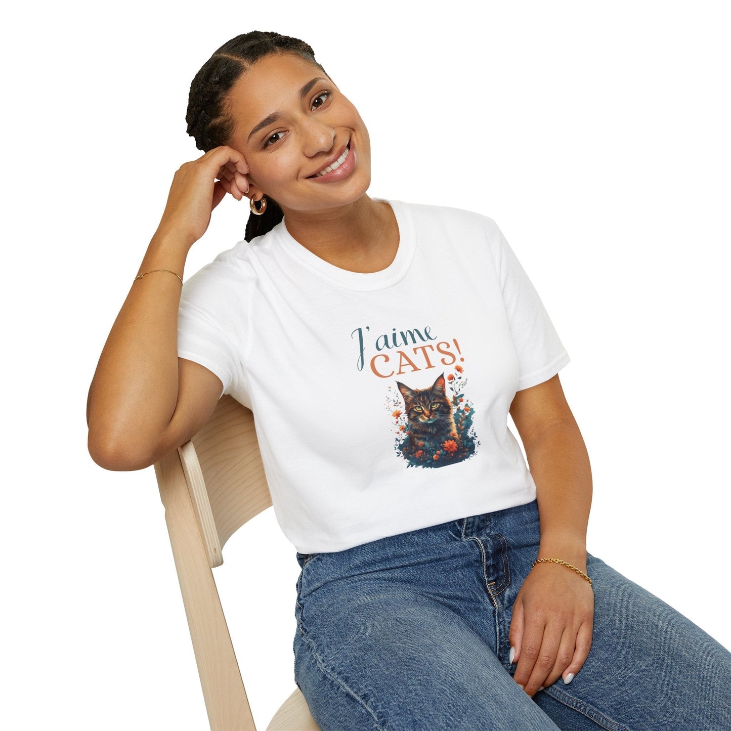 Camiseta Unisex Softstyle J'aime Cats