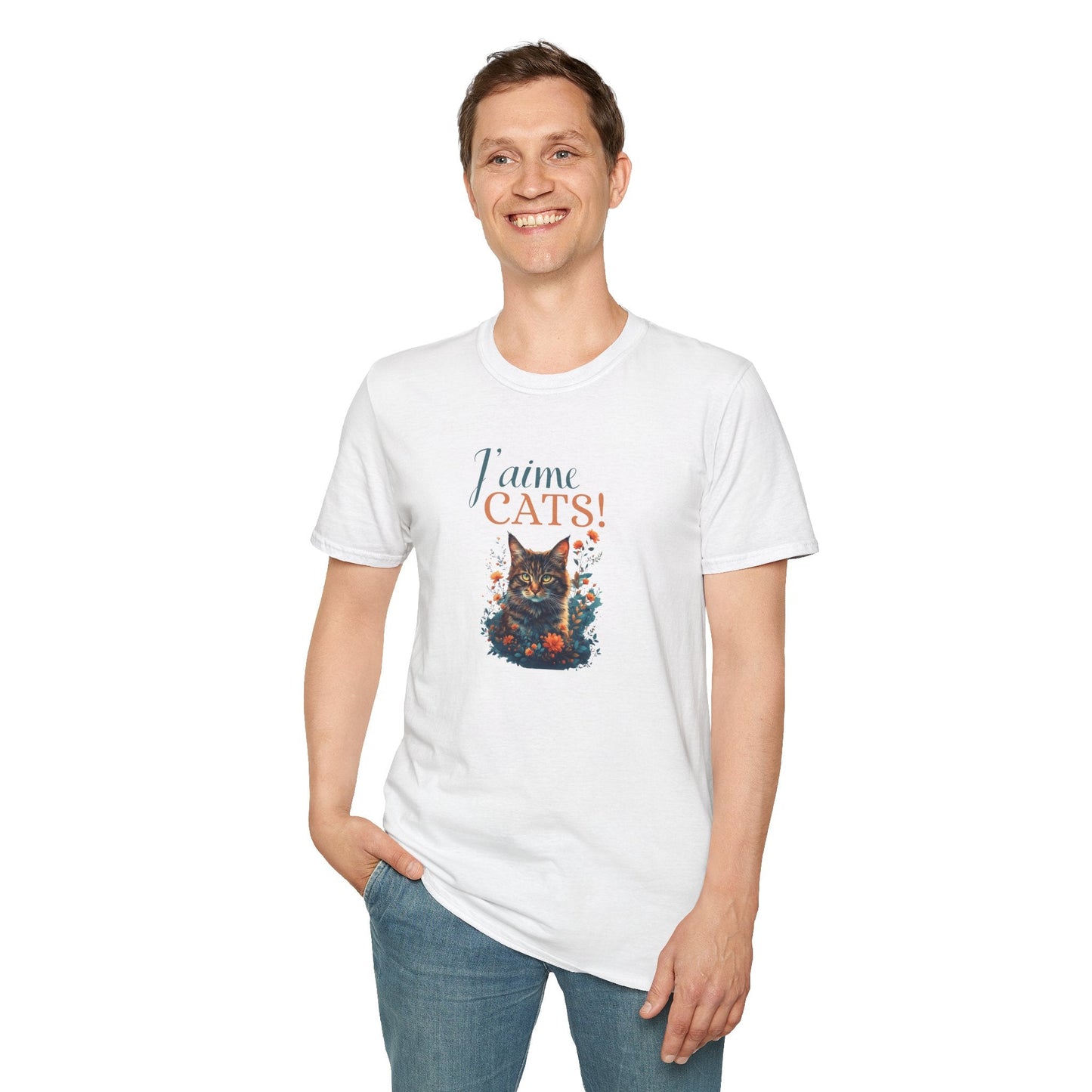 Camiseta Unisex Softstyle J'aime Cats