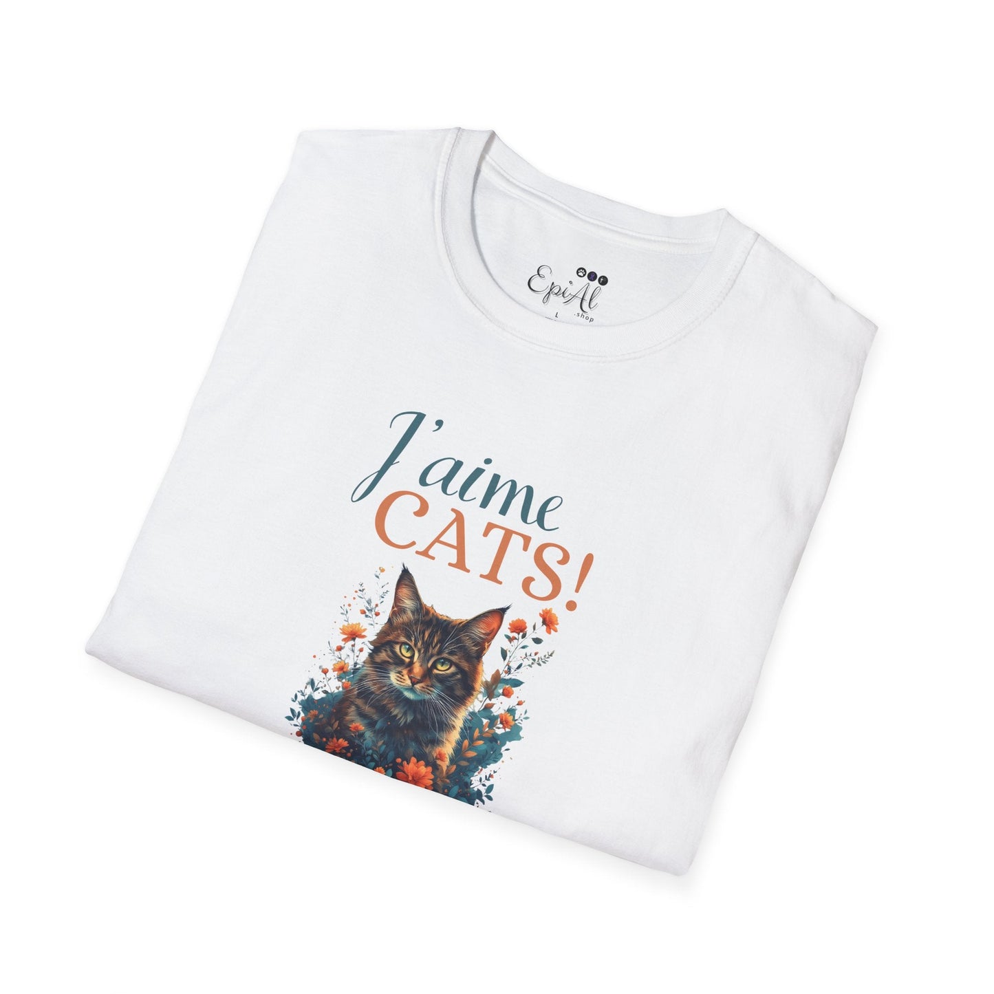 Camiseta Unisex Softstyle J'aime Cats