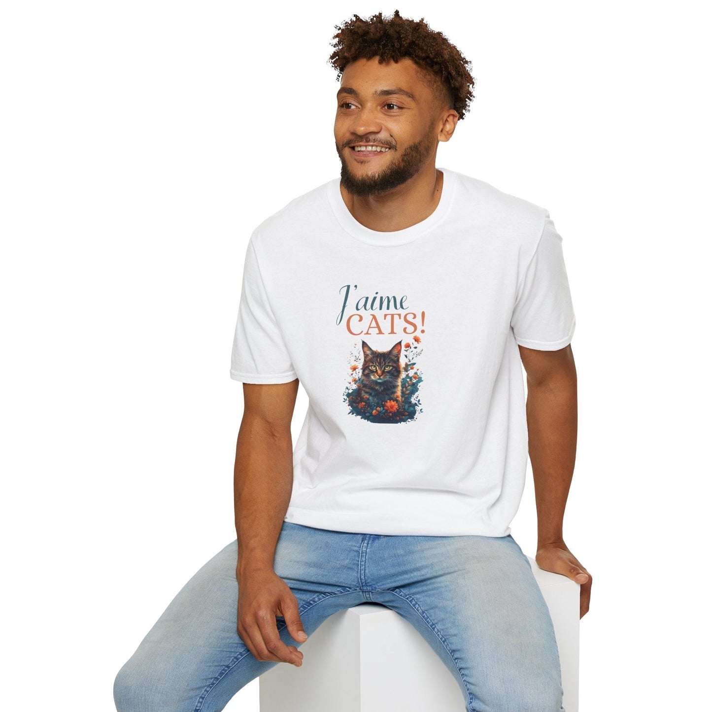 Camiseta Unisex Softstyle J'aime Cats