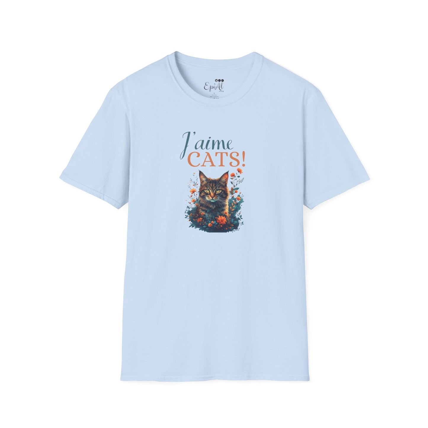 Camiseta Unisex Softstyle J'aime Cats