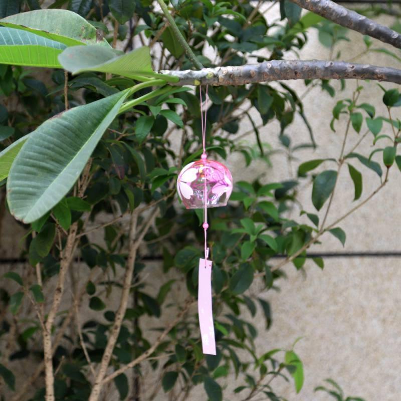 Campanas de Viento de Vidrio Pintadas a Mano Estilo Japonés Sakura