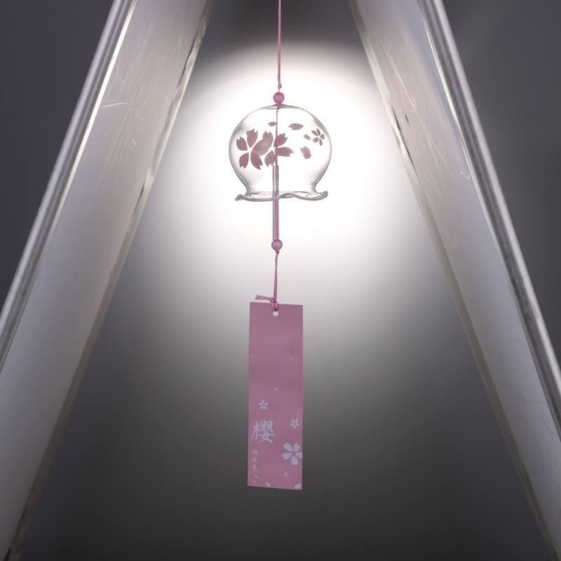 Campanas de Viento de Vidrio Pintadas a Mano Estilo Japonés Sakura