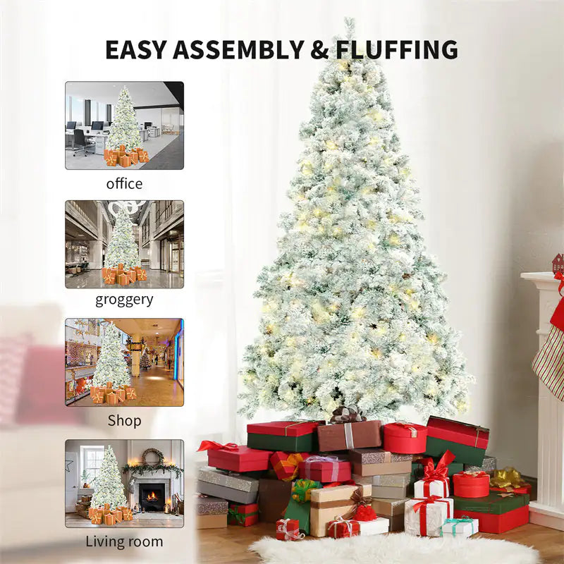 Elegant PVC Snow-Capped Christmas Tree for Holiday Decor