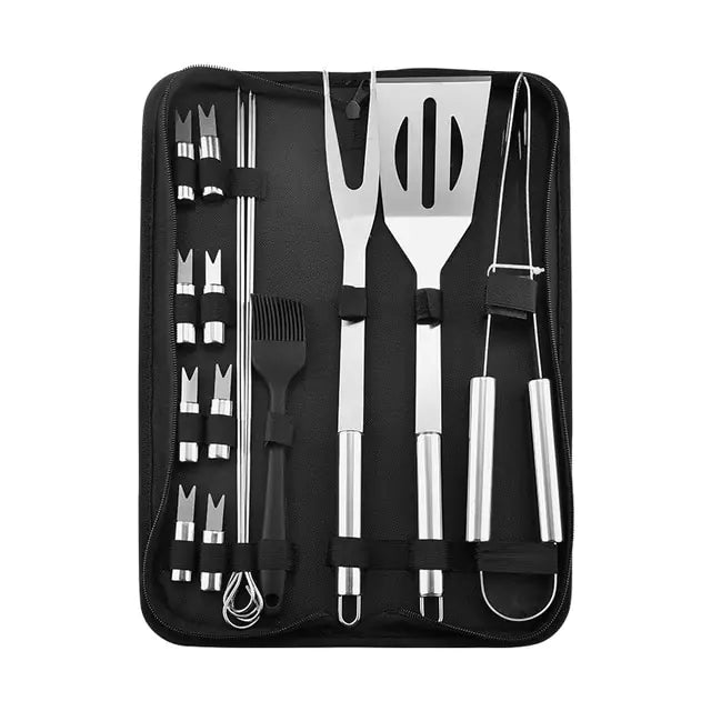 Ensemble d'outils de barbecue en acier inoxydable premium