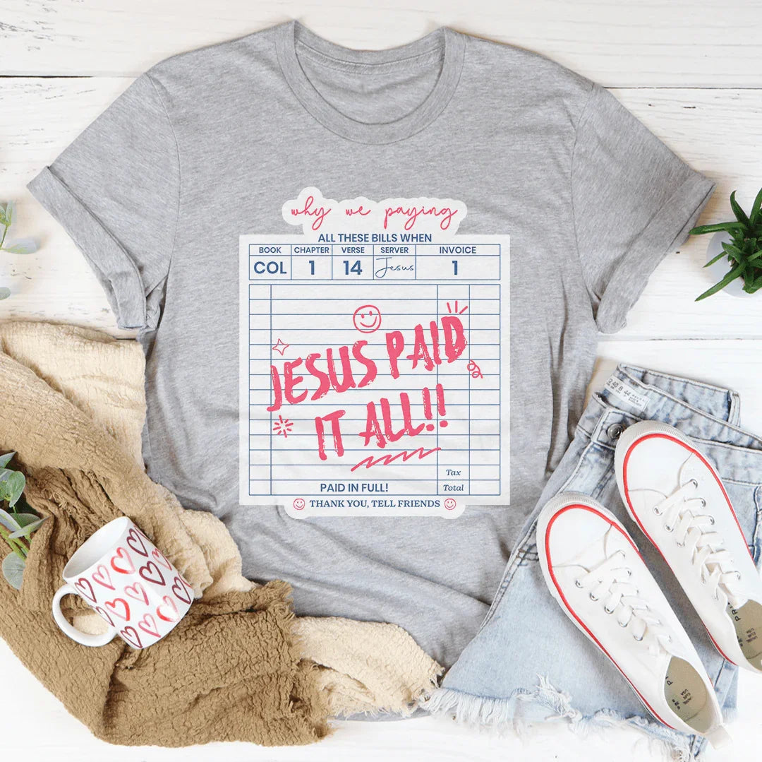 Camiseta de Mujer Jesus Paid All