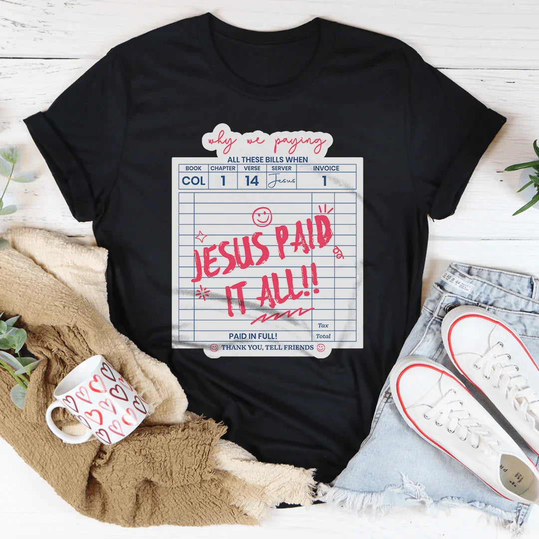 Camiseta de Mujer Jesus Paid All