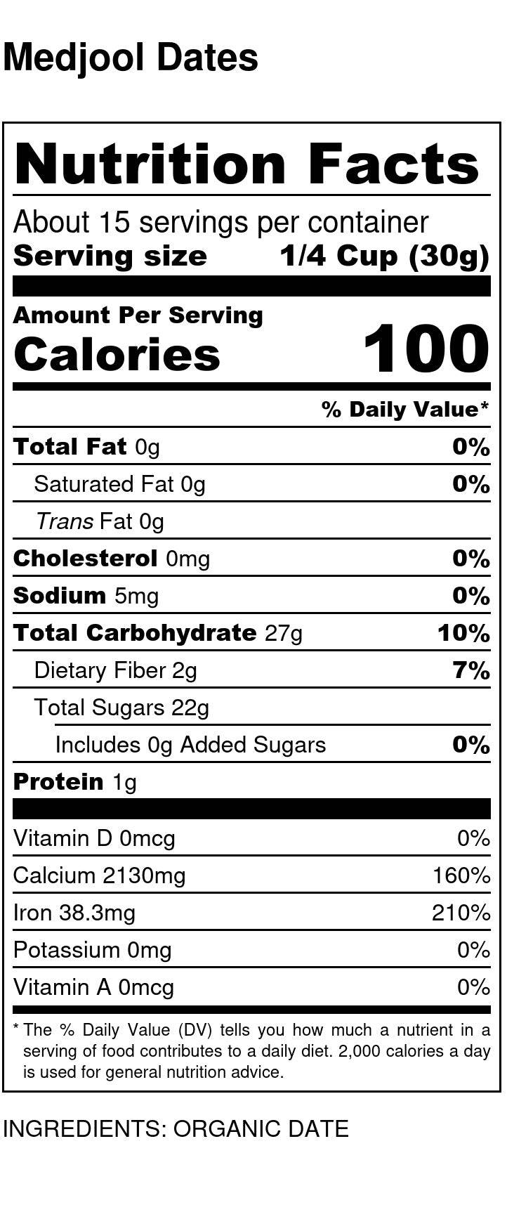 Organic Medjool Dates - Sweet & Delicious