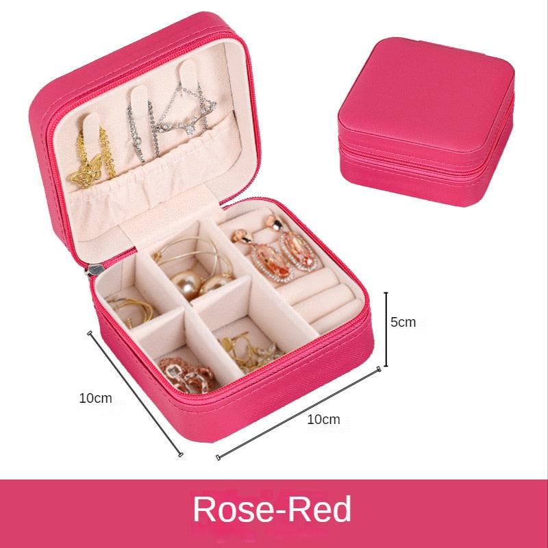 Elegant Travel Jewelry Organizer - Portable PU Leather Case for Rings, Earrings & Necklaces - Korvel