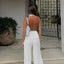 Ensemble élégant de pantalons larges taille haute