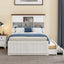 Solid Pine Captain Bookcase Bed with Trundle and Drawers