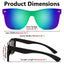 Lunettes de soleil sans monture FEISEDY avec lentille réfléchissante - B4114