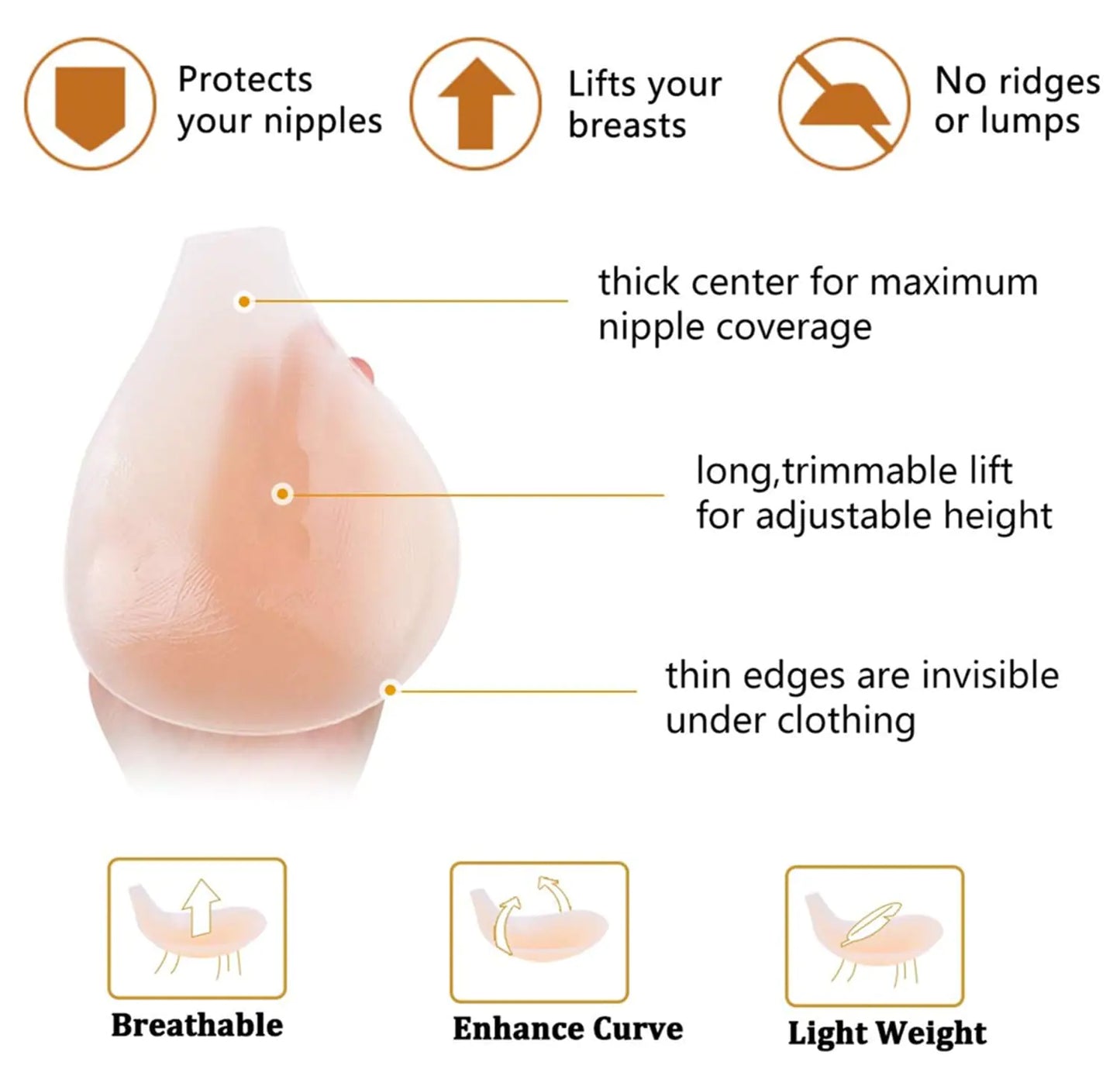 Invisible Sticky Bra for Backless and Strapless Styles