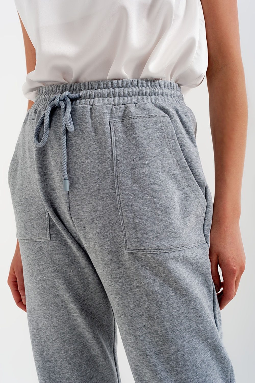Pantalones Jogger Grises con Cintura Elástica