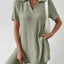 Johnny Collar Short Sleeve Top and Shorts Set - Korvel