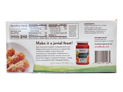 Manicotti de riz brun biologique sans gluten par Jovial