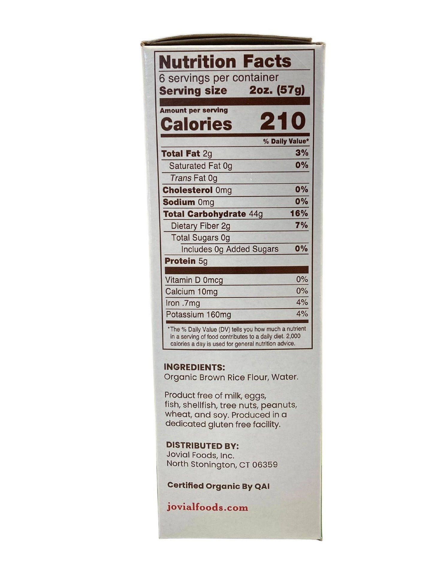 Coquilles de riz brun bio - Pâtes sans gluten par Jovial