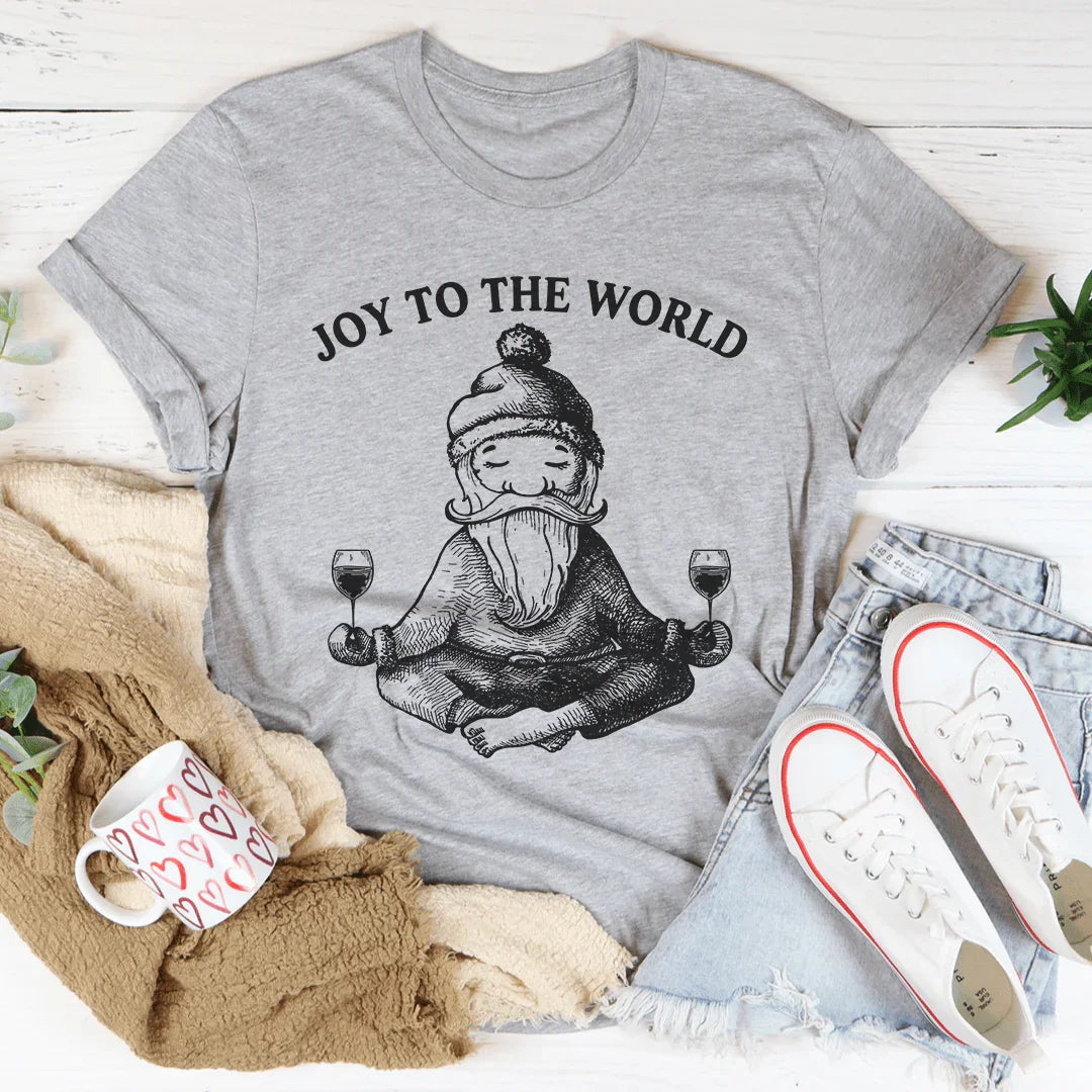 Camiseta de Papá Noel "Alegría para el mundo"