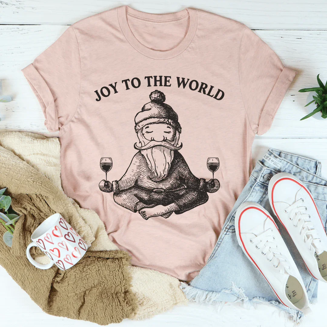 Camiseta de Papá Noel "Alegría para el mundo"