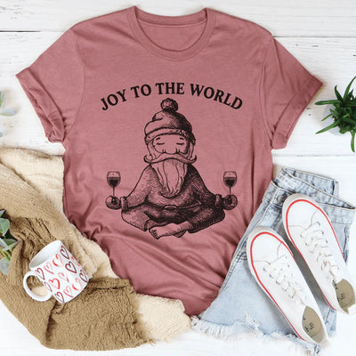 Camiseta de Papá Noel "Alegría para el mundo"