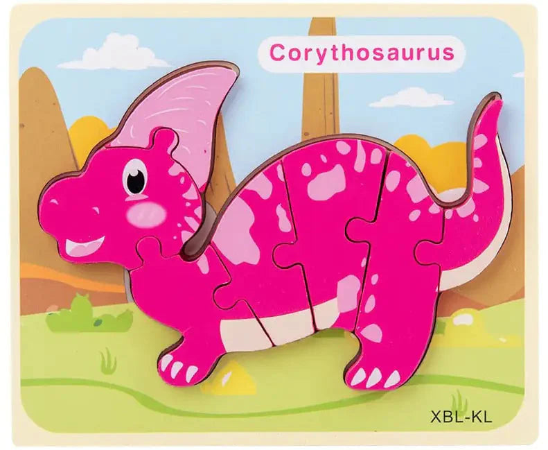 Colección de Puzzles de Preescolar de la Ciudad de los Dinosaurios