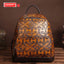 Mochila de Cuero Genuino Retro de Lujo para Mujeres