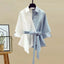 Ensemble Blouse Rayée & Pantalon en Jean