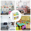 Kids Wooden Bookshelf - White Toy Storage Organizer