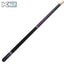K2 Matte Black Cue with Purple Curly Point & Linen Wrap