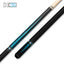 K2 Matte Black Cue with Purple Curly Point & Linen Wrap
