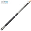 K2 Cue Matte Black and White Floating Design with Leather Wrap