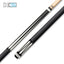 K2 Cue Matte Black and White Floating Design with Leather Wrap