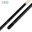 Sleek Matte Black Billiard Cue with Crystal Accents