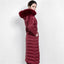 Manteau d'hiver de luxe pour femmes avec col en fourrure de renard